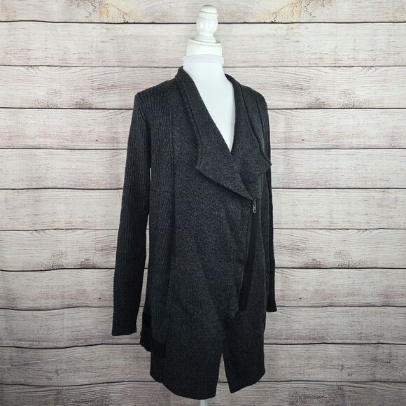 Athleta Knit Grey Sentinel Thermolite Merino Wool Blend Heavyweight Sweater Med - Picture 6 of 8